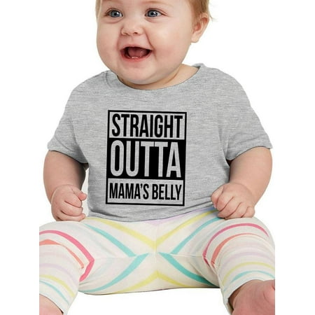 

Straight Outta Mama s Belly T-Shirt Infant -Smartprints Designs 18 Months