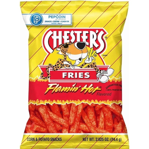 Chester’s Flamin’ Hot Fries – 28 Count Pack – 2.625 oz Each – Extra Spicy Crunchy Snack Fries