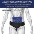 thumbnail image 2 of Th Cinturón de hernia para adultos para soporte de ingle o hernia deportiva, cinturón de recuperación para aliviar el dolor con 1 almohadilla de compresión extraíble (1 pieza - Negro), 2 of 5