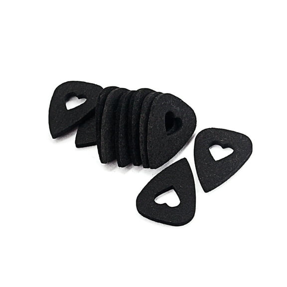 Zehuanyu 10pcs Wool Hollow Guitar Picks for Guitar Bass Ukulele Mandolin Banjo (Black)