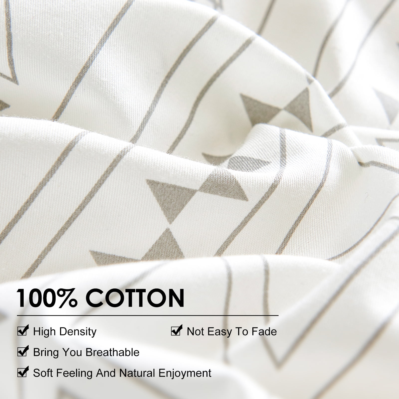 WARMDERN Cotton 800 Thread Count 3 Piece Duvet Sets Queen with Duvet Cover and Pillowcase