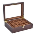 thumbnail image 2 of KLKCMS Watch Display Case Solid Watch Organizer for Tabletop Living Room Collectors 10 slot, 2 of 9