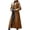 Brown, variant on Zpanxa Women's Genuine Leather Trench Coat Women's Fashion Autumn And Winter Solid Long Leather Coat Imitation Leather Windbreaker Coat Navy 3XL