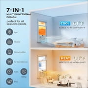 12000 BTU Window Air Conditioner with Heat, Smart WiFi Window Mounted AC Unit and Heater Combo for Apartment, Living Room, Bedroom, Rooms up to 550 Sq. Ft, APP, Voice & Remote Control