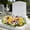 B, variant on Artificial Cemetery Flower, Outdoor Grave Saddle Headstone Decorations, Rose Memorial Day Flowers for Gravesite