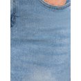 thumbnail image 5 of INSPIRE CHIC Women's Denim Skirts High Waist Back Slit Knee Length Jean Skirts Sky Blue XL, 5 of 6
