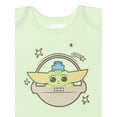 thumbnail image 5 of Star Wars Baby Yoda Baby Boy Long Sleeve Top, Short Sleeve T-shirt and Short Set, 3 Piece Outfit Set, Sizes 0/3-24 Months, 5 of 7