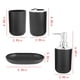 thumbnail image 3 of Set de accesorios de baño 4 piezas | Plástico moderno blanco y negro PP | Dispensador de jabón, portacepillos de dientes, recipiente de jabón para vasos | Duraderos y ecológicos | 1 Conjunto, 3 of 6