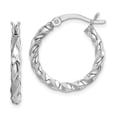 thumbnail image 1 of 925 Sterling Silver Torsadée 3x20mm Boucles d'Oreilles Rondes, 1 of 6