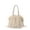 Beige, variant on Beige Ladies Pleated Tote Bag With Shoulder Strap Fall Winter Style Made From Soft Faux Fur Material Roomy And Cozy