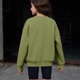 thumbnail image 3 of Sweatshirts for Girls 7-8 Oversized Solid Long Sleeve Girls Pullover Top Cotton Crewneck Sweaters for Teens Drop Shoulder Winter Clothes for Tween Girls, 3 of 4