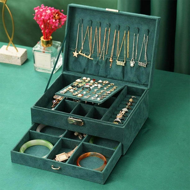 Jewelry box sale with necklace hooks