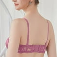 thumbnail image 5 of LNWUY Fashion Lace Bras for Women Lifting Gathering Spaghetti Strap Full Coverage Comfortable Underwire Bra Pink M, 5 of 5