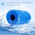 thumbnail image 4 of Cartucho de filtro de piscina, paquete de 2 cartuchos de espuma de filtro de piscina, limpiador de esponja de filtro lavable reutilizable para piscina, 4 of 5