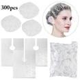 thumbnail image 3 of 100PCS Hair Salon Cape Disposable Barber Cape with 100 Bath Cap & 100 Ear Cover, 3 of 10