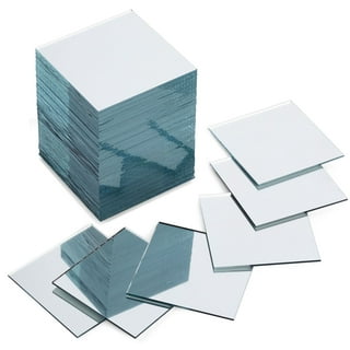 50 Pack Square Mirror Tiles, 3 Inches Small Glass Mirrors for