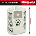 thumbnail image 3 of Shop-Vac 4 Gallon Disposable Filter Bags, Type LL, 3-Pack, 3 of 8