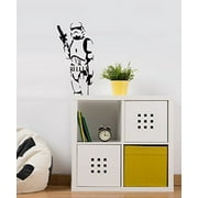Decal ~ Storm-trooper Soldier ~ Star Wars Themed ~ Wall or Auto Decal (13" x 26")
