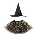 thumbnail image 1 of Disfraz de Bruja Fivean Unisex Tutú Telaraña Sombrero Halloween, 1 of 2