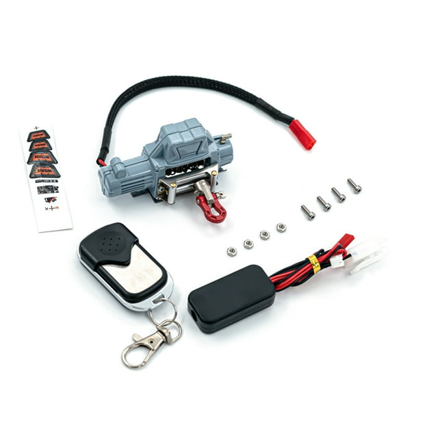 Amdohai Treuil RC avec Télécommande Système Prise Tamiya Compatible avec 1/10 1/8 Traxxas TRX-4