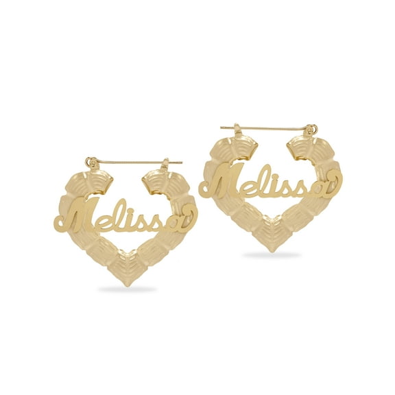 Personalized Script Name Bamboo Earrings