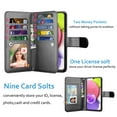 thumbnail image 2 of 6.5" Galaxy A03S 5G Wallet Case, Samsung Galaxy A03S 5G 2021 PU Leather Case, Njjex Luxury PU Leather 9 Card Slots Holder Carrying Folio Flip Cover Kickstand & Hand Strap, 2 of 5