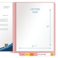 thumbnail image 4 of 20 pt Super Heavy Duty Color Folders, Full Cut End Tab, Letter Size, Pink (Box of 40), 4 of 7