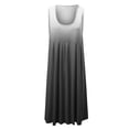 thumbnail image 3 of pbnbp Summer Dresses for Women 2023 Casual Ombre Tie Dye Dress Crewneck Sleeveless High Waist Pleated Midi Sundresses, 3 of 4