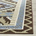 thumbnail image 5 of SAFAVIEH Veranda Johann Geometric Indoor/Outdoor Runner Rug, Green/Chocolate, 2'3" x 10', 5 of 6