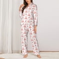 thumbnail image 2 of Pofeuu Rabbit Is And Carrots Print Womens Pajamas Set Long Sleeve Sleepwear Button Down Nightwear Soft Pj Lounge Sets Button Down Pajamas Women-X-Large, 2 of 7