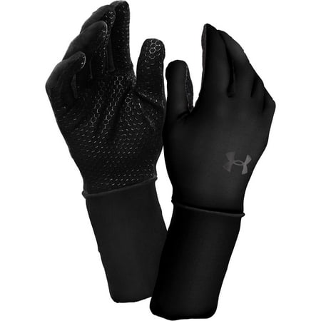 under armour men's coldgear liner gloves, black, x-large -
