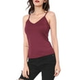 thumbnail image 6 of Allegra K Women's Long Sleeve Mesh with Spaghetti Strap Camisole Tops, 6 of 6