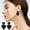 #206-Black, variant on 1 Pc Titanium Steel Oil-Drip Heart Earring - Valentine's Day Themed, Romantic Gift Accessory for Lovers