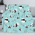 thumbnail image 4 of Yibo Cute Panda Blanket Flannel Soft and Comfortable Anti-static Bed Sofa Blanket, 4 of 5