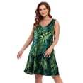 thumbnail image 2 of Vestido de verano BELAROI con cuello en V, estilo hawaiano, holgado y bolsillos, 2 of 6