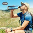 thumbnail image 6 of Yayeee 33oz Insulated Water Bottle Double Wall Stainless Steel with Flip Straw Lid, Blue Tree, 6 of 7