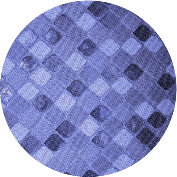 Ahgly Company Indoor Round Patterned Sky Blue Dress Blue Area Rugs, 3' Round