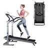 VAIFTILNO Foldable Non-Electric Treadmill Capacity 330lbs with Shock-Absorbing & LCD Display, Both Directions & Adjustable Inclination Running Machine with Belt for Adults Exercise