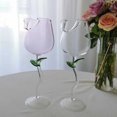 thumbnail image 4 of 1Pcs Rose Glass, Flower Glass, Clear Rose Goblet Glasses, Stem Champagne Flutes Drinkware for Christmas Gift, Wedding, Party, Dinner, Birthday,Mother's Day, 4 of 5