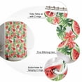 thumbnail image 5 of Shower Curtain, Summer Watermelon Flowers Waterproof Shower Curtain Set with Hooks for Bathroom Showers,Stalls and Bathtubs,36x72In Watercolor Green Leaves, 5 of 9
