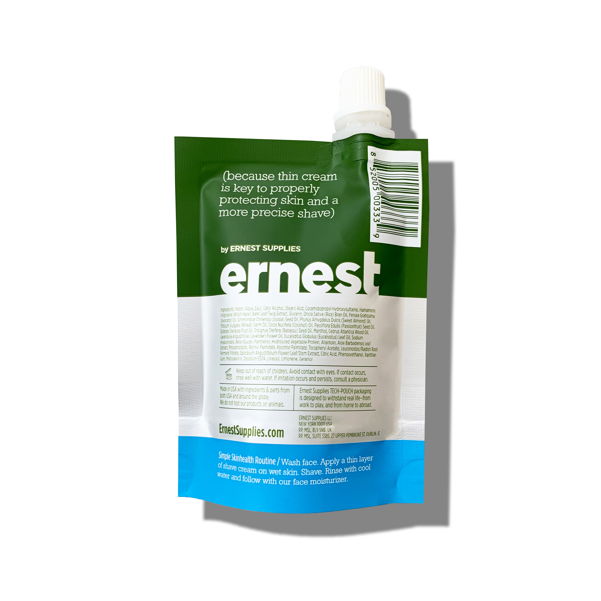 ernest by Ernest Supplies Soothing Shave Cream: 3-in-1 Pre-Shave, Shave Cream, and After Shave, 3 Oz - image 2 of 5