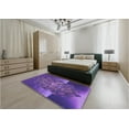 thumbnail image 5 of Ahgly Company Machine Washable Indoor Square Transitional Bright Purple Area Rugs, 7' Square, 5 of 7