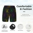 thumbnail image 5 of Gaeub Mardi Gras Carnival Mens Swim Trunks Stretch Beach Shorts Quick Dry for Men Swim Shorts Swimwear with Pockets- 3X-Large, 5 of 9