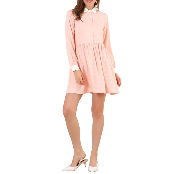 Double Take Plaid Collared Neck Long Sleeve Button-Up Shirt for Women