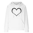 thumbnail image 4 of BLVB Hoodies for Women Heart Printed Long Sleeve Sweatshirts Dressy Casual Drawstring Fall Winter Pocket Pullover, 4 of 4