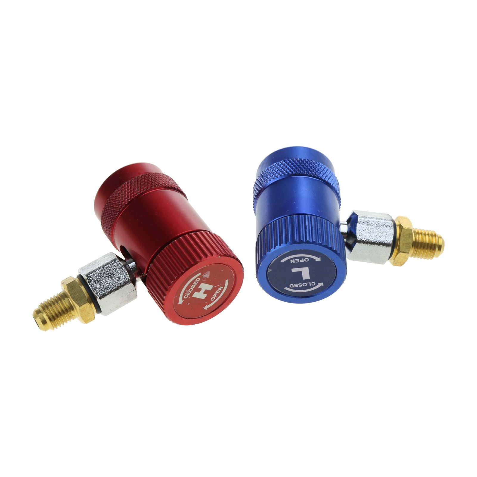 Adjustable R1234YF Quick Coupler Connector Works with Manifold Gauge Set 1/4 SAE HVAC AC Fluorine