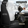 thumbnail image 5 of LAONNVIR Seat Covers Full Set Car Seat Cover Waterproof Black Faux Leather Seat Covers Airbag Compatible Universal Seat Protector Fit for Hyundai Palisade 2020-2024 (Black), 5 of 5
