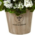 thumbnail image 3 of Nearly Natural Geranium Silk Flowering Plant in Farmhouse Planter UV Resistant (Indoor/Outdoor), 3 of 3