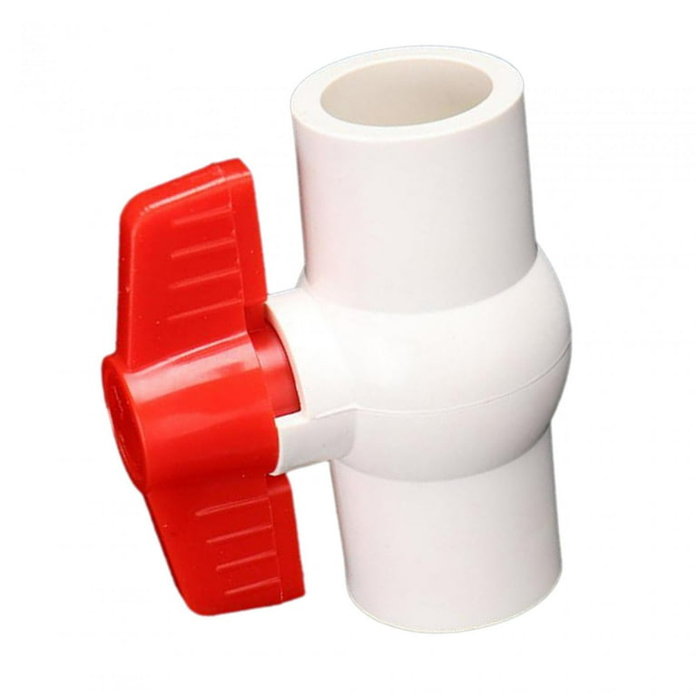 PVC Ball Valve Red T Handle Water Shut Off Valve Pipe Fitting