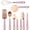 Pink, variant on COOK WITH COLOR Kitchen Utensils Set, 10-Piece Stainless Steel Utensils with Soft Touch Handles, Copper White